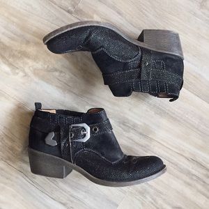 Naya Selma Leather Western Buckle Ankle Boot Sz. 6
